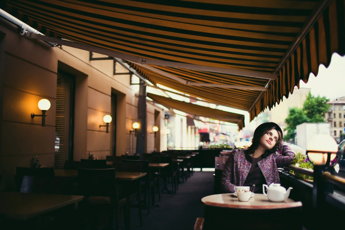 Outdoor Café Design with a Canopy